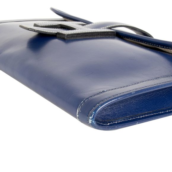 Hermès Vintage Bleu Saphir Box Calf Jige PM - Picture 6 of 9
